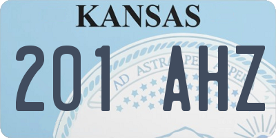 KS license plate 201AHZ