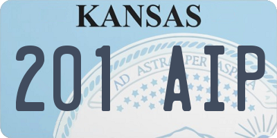 KS license plate 201AIP