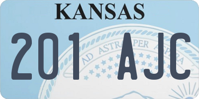 KS license plate 201AJC