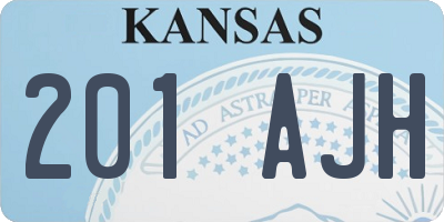 KS license plate 201AJH