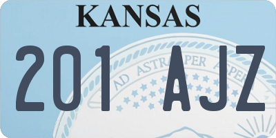 KS license plate 201AJZ