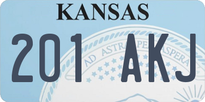 KS license plate 201AKJ