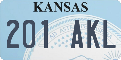 KS license plate 201AKL