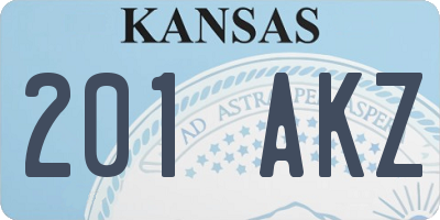 KS license plate 201AKZ