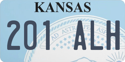 KS license plate 201ALH
