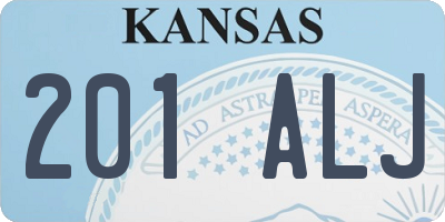 KS license plate 201ALJ