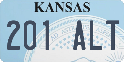 KS license plate 201ALT