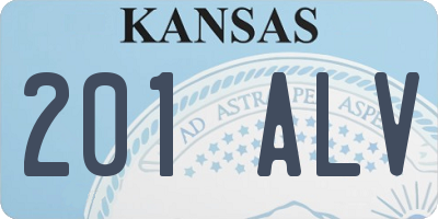 KS license plate 201ALV