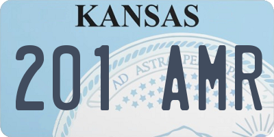 KS license plate 201AMR