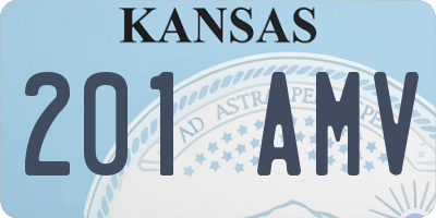 KS license plate 201AMV