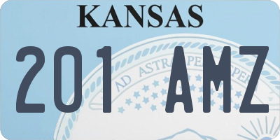 KS license plate 201AMZ