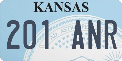 KS license plate 201ANR