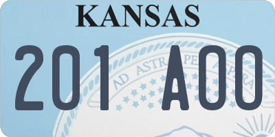 KS license plate 201AOO