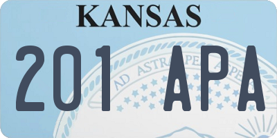 KS license plate 201APA