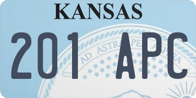 KS license plate 201APC