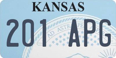 KS license plate 201APG