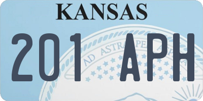 KS license plate 201APH