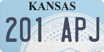 KS license plate 201APJ