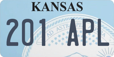 KS license plate 201APL