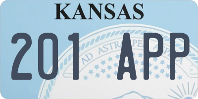KS license plate 201APP