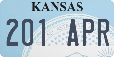 KS license plate 201APR