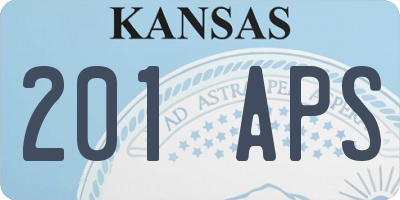 KS license plate 201APS