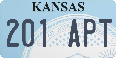KS license plate 201APT