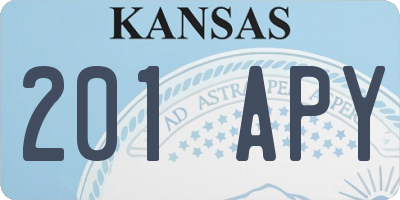 KS license plate 201APY
