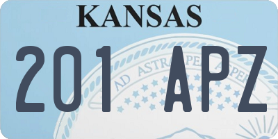 KS license plate 201APZ