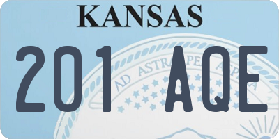 KS license plate 201AQE