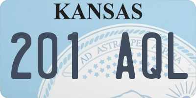 KS license plate 201AQL
