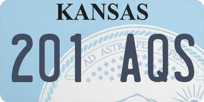 KS license plate 201AQS