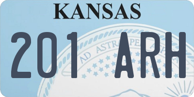 KS license plate 201ARH
