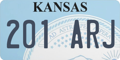 KS license plate 201ARJ