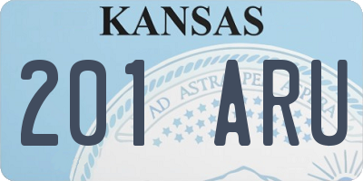 KS license plate 201ARU