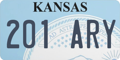 KS license plate 201ARY