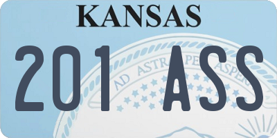 KS license plate 201ASS