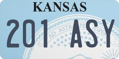 KS license plate 201ASY