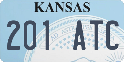 KS license plate 201ATC