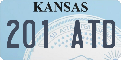 KS license plate 201ATD