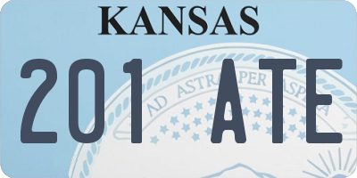 KS license plate 201ATE