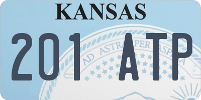 KS license plate 201ATP