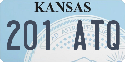 KS license plate 201ATQ