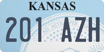 KS license plate 201AZH