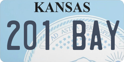 KS license plate 201BAY