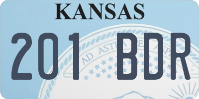 KS license plate 201BDR