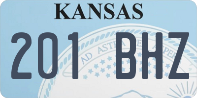 KS license plate 201BHZ