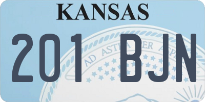 KS license plate 201BJN