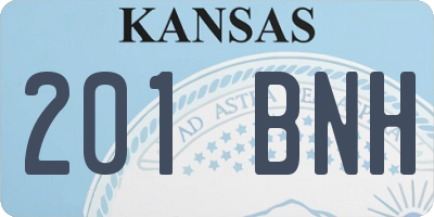 KS license plate 201BNH