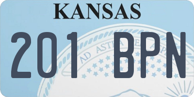 KS license plate 201BPN